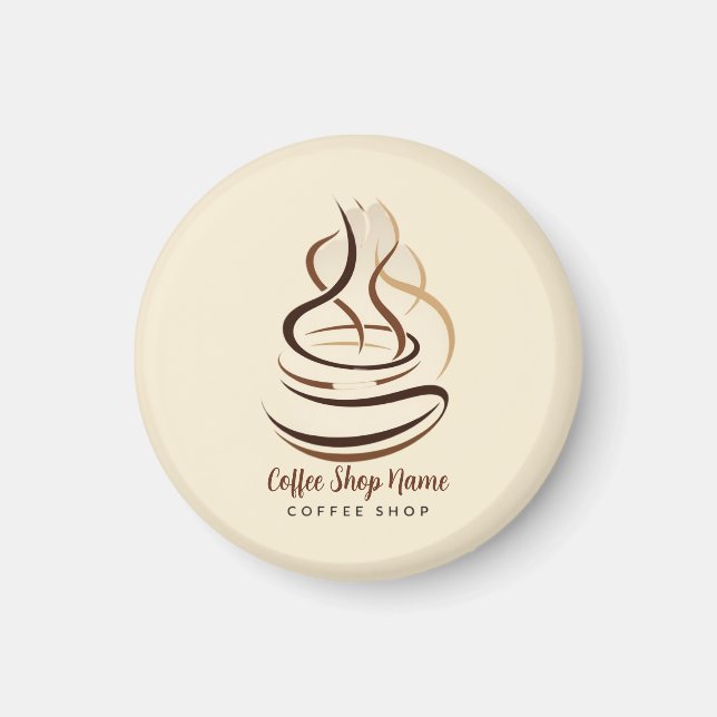 Modern Minimal Coffee Shop professional  shop Magnet (Front)