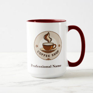 Modern Minimal Coffee Shop professional  shop Mug