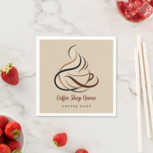 Modern Minimal Coffee Shop professional shop Napkin