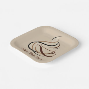 Modern Minimal Coffee Shop professional shop Paper Plate