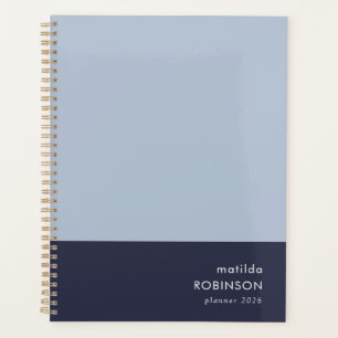 Modern Minimal Colorblock Blue Dual Tone 2026 Planner