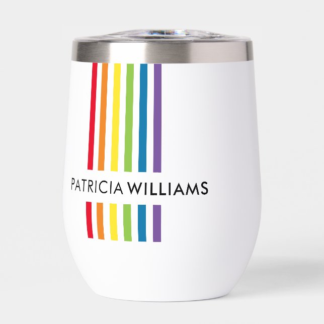 MODERN MINIMAL colourful simple rainbow pride (Front)