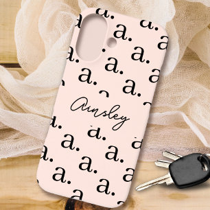  Modern Minimal Contemporary Stylish Monogram iPhone 16 Case