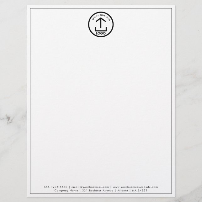 Modern Minimal Corporate Business Logo Letterhead (Front)