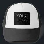 Modern Minimal Corporate Company Business Logo   Trucker Hat<br><div class="desc">Modern Customizable Business Company Corporate Logo gifts. Add your logo or image to this modern, elegant minimalist pink gradient ombre design. You can simply add your company logo, image, or personal photo. Editable logo or photo business or individual personal gift for a friend, co-worker, or anyone else. Customizable company business...</div>