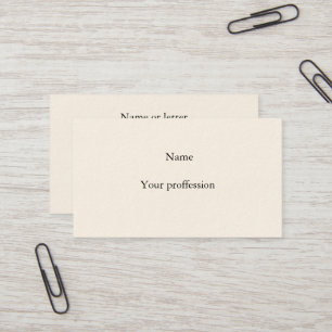 Modern minimal cream ivory linen business card