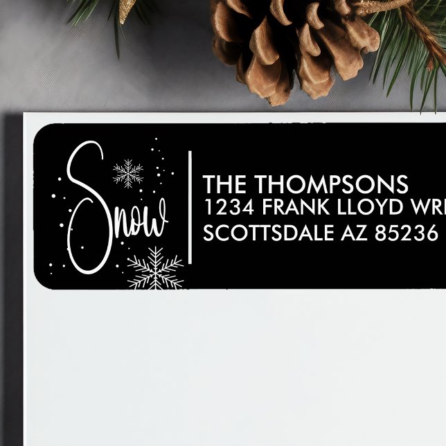 Modern Minimal Custom Christmas Return Address (Creator Uploaded)