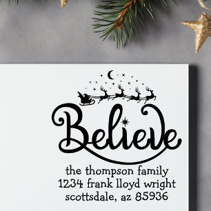 Modern Minimal Custom Christmas Return Address Self-inking Stamp