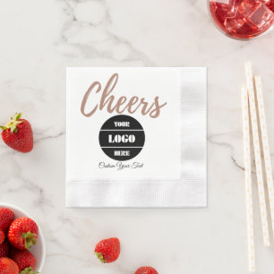 Modern Minimal Custom Company Logo Print  Napkin