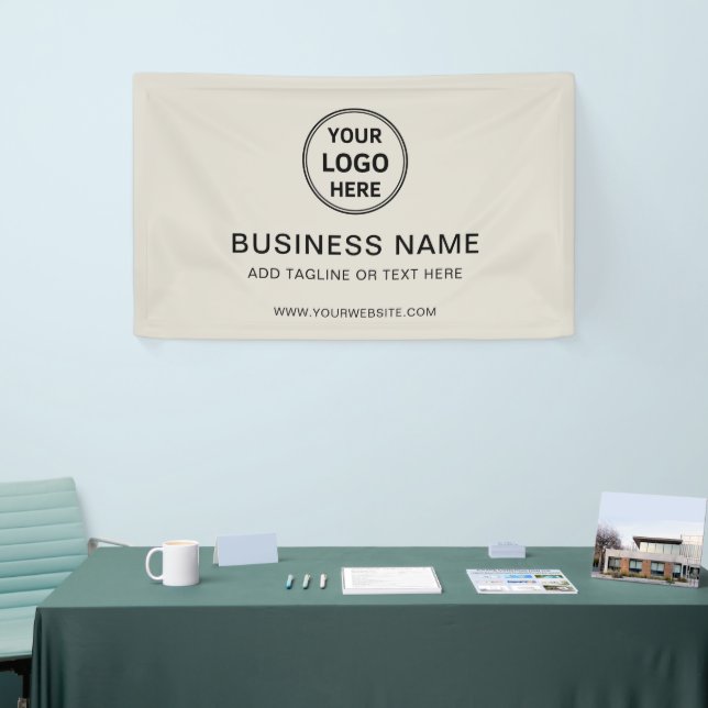 Modern Minimal Custom Logo Business Branding Banner (Tradeshow)