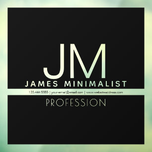 Modern Minimal Design   Black & Transparent, Window Cling