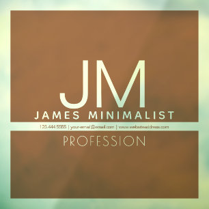 Modern Minimal Design   Brown & Transparent  Window Cling