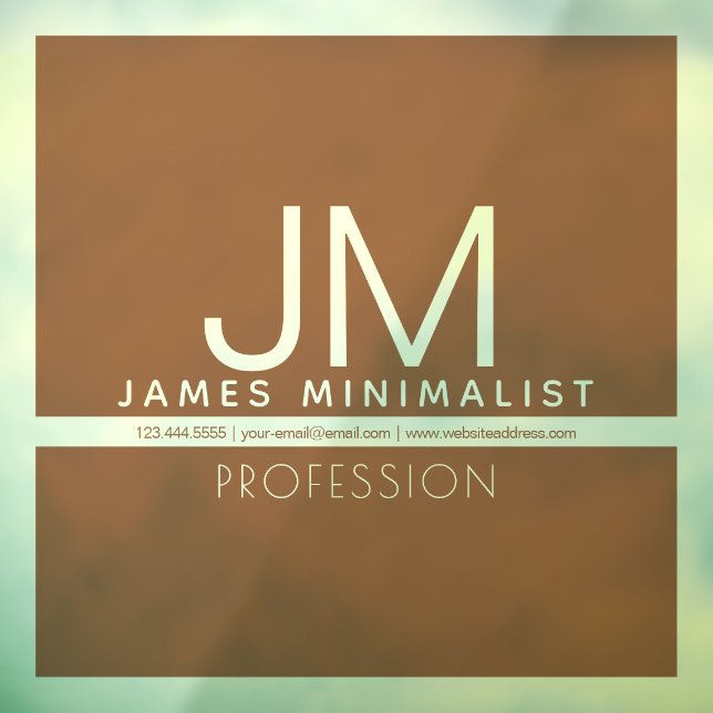 Modern Minimal Design | Brown & Transparent  Window Cling (Sheet 3)