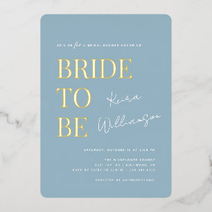 Modern Minimal   Dusty Blue and Gold Bridal Shower