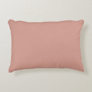Modern Minimal Dusty Pink Solid Colour  Accent Pillow
