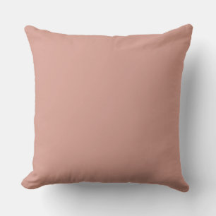 Modern Minimal Dusty Pink Solid Colour Throw Pillow