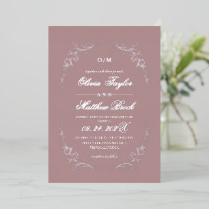 Modern & Minimal Dusty Rose French Floral Wedding
