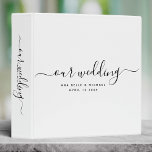 Modern Minimal Elegant Calligraphy Wedding Album Binder<br><div class="desc">This modern calligraphy 3 ring binder is perfect for a simple yet beautiful wedding. The neutral design features your names and wedding date in minimalist typography alongside romantic and whimsical script.</div>