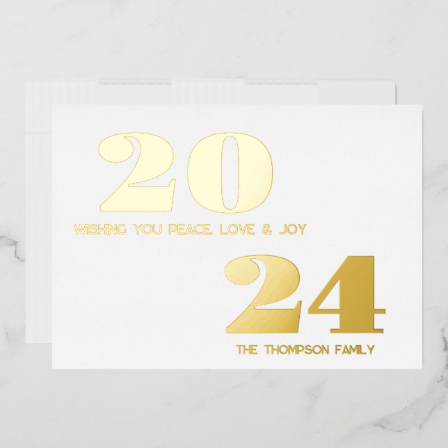 Modern minimal  elegant foil holiday card (Envelope)