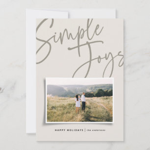 Modern, minimal elegant script holiday photo