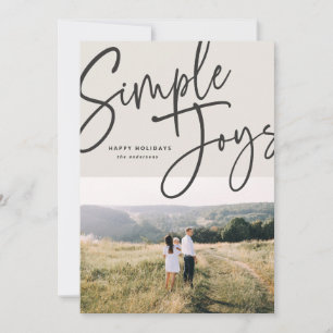 Modern, minimal elegant script holiday photo