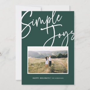 Modern, minimal elegant script holiday photo