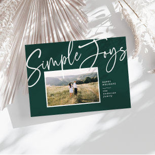 Modern, minimal elegant script holiday photo