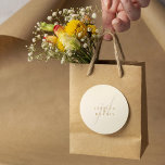 Modern Minimal Elegant Script Monogram Wedding Classic Round Sticker<br><div class="desc">Modern Minimal Elegant Script Monogram Wedding Classic Round Sticker Add a touch of elegance to your wedding with these modern, minimalist, and elegant script monogram classic round stickers. Crafted in classic copper and bridal heath colours, these stickers are perfect for sealing invitations, favour bags, or adding a personalized touch to...</div>