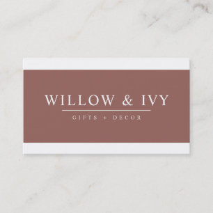 MODERN MINIMAL elegant strip earthy brown clay Business Card