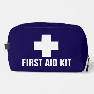 Modern Minimal Emergency First Aid Identification Dopp Kit