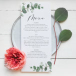 Modern minimal eucalyptus simple elegant wedding menu<br><div class="desc">Modern minimal eucalyptus simple elegant wedding menu</div>