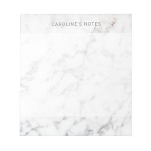 Modern Minimal Faux Marble Texture Look With Text Notepad