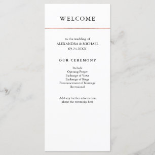 Modern Minimal   Faux Rose Gold Border Program