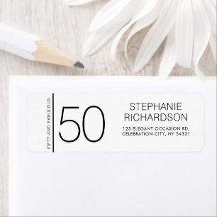 Modern Minimal Fifty and Fabulous 50th Birthday