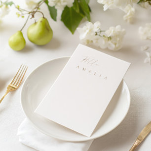 Modern Minimal Flat Blank Table Guest Place Card