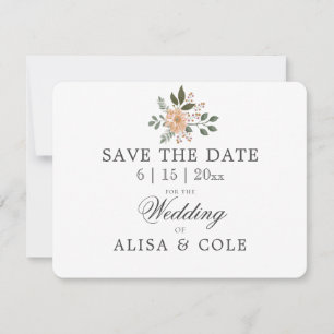 Modern Minimal Floral Wedding SAVE THE DATE