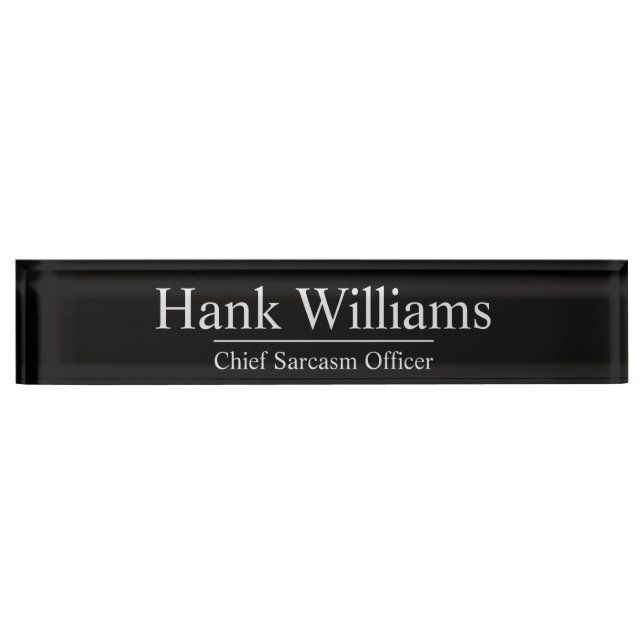 Modern Minimal Gag Gift Custom Name  Nameplate (Front)