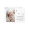 Modern Minimal Gold Cross Photo Baptism Thank You