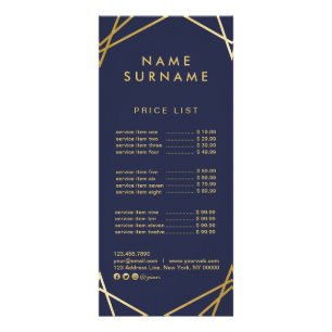 Modern Minimal Gold Geometric Marketing RackCard Rack Card