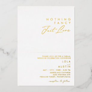 Modern Minimal Gold Nothing Fancy Just Love Real