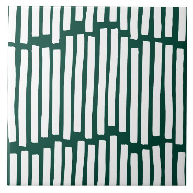 Modern minimal graphic green bold unique tile (Front)