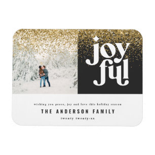 modern minimal graphic joyful black and gold magnet