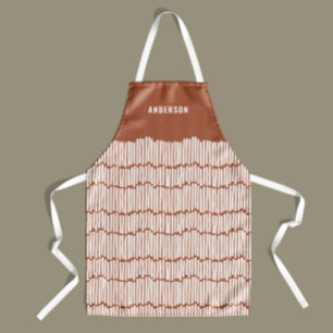 Modern minimal graphic terracotta elegant apron