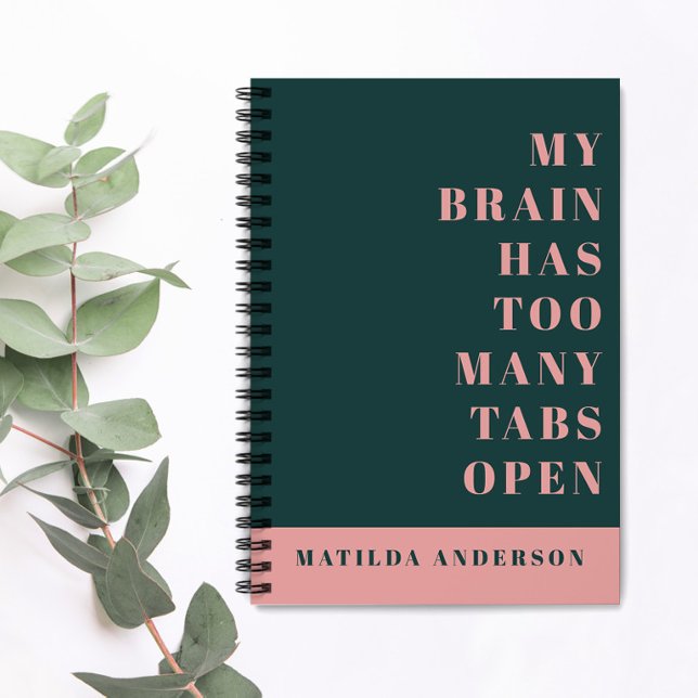 Modern minimal green and pink typography journal (Creator Uploaded)