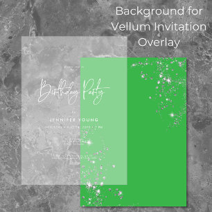 Modern Minimal Green Diamonds Birthday Background Invitation