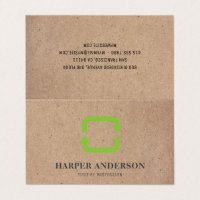Modern Minimal Green Eco Recycle Professional