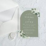 Modern Minimal Green Leaf Sage Arch Wedding Acrylic Invitations<br><div class="desc">Modern Minimal Green Leaf Sage Arch Wedding Acrylic Invitations

See matching collection in our Niche and Nest Store</div>