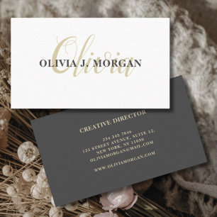 Modern minimal grey and white website professional business card