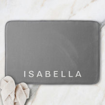 Modern Minimal Grey Personalized Name