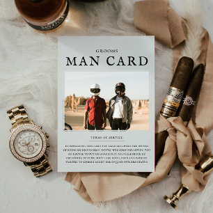 Modern Minimal Groomsman Photo Proposal Request Card